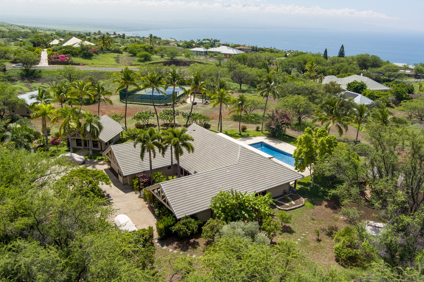 Kamuela Vacation Rentals, Olomana Hale at Kohala Ranch - Aerial view