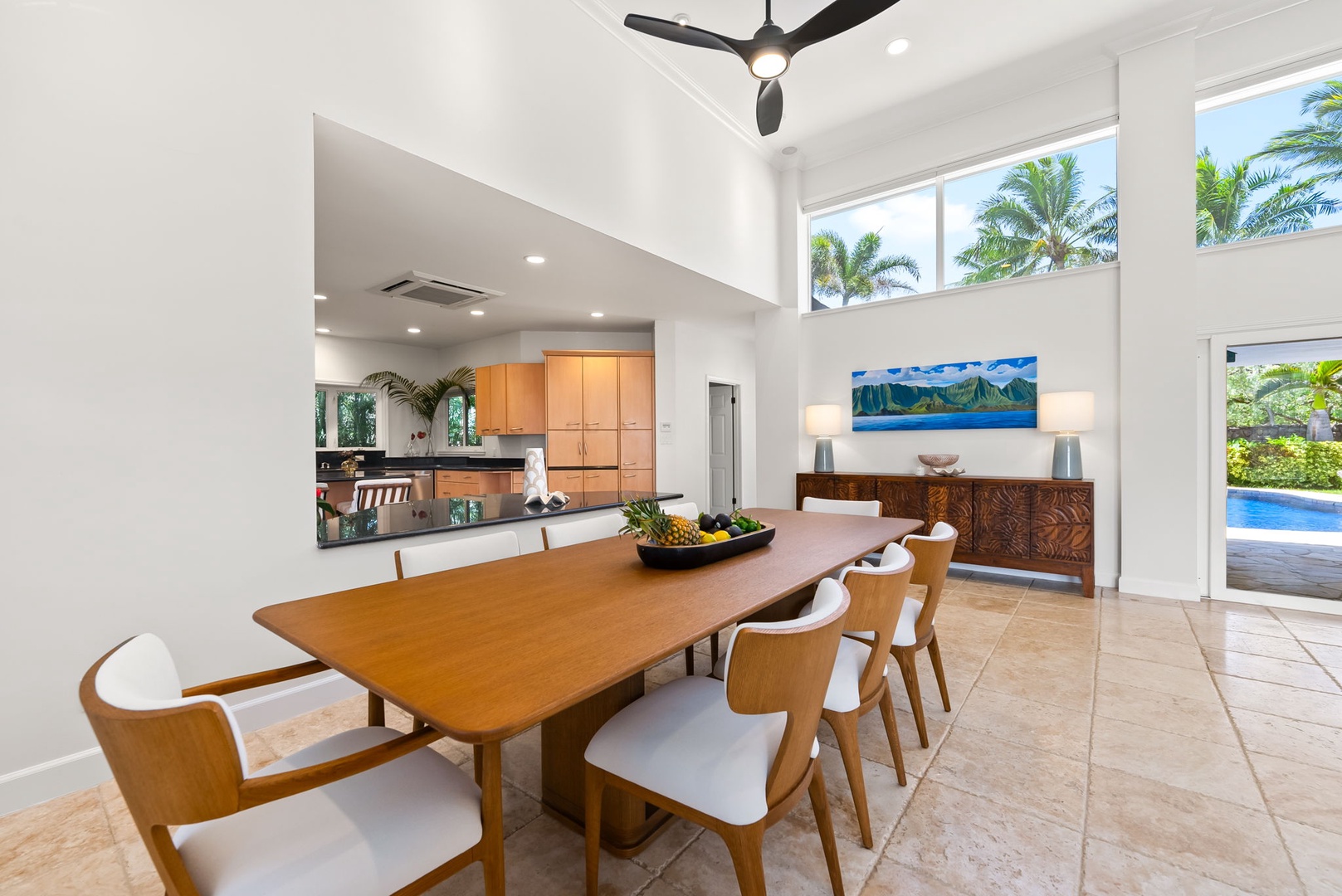 Kailua Vacation Rentals, Kailua Beach House - Spacious dining area with seating for eight, great for family meals or gatherings.