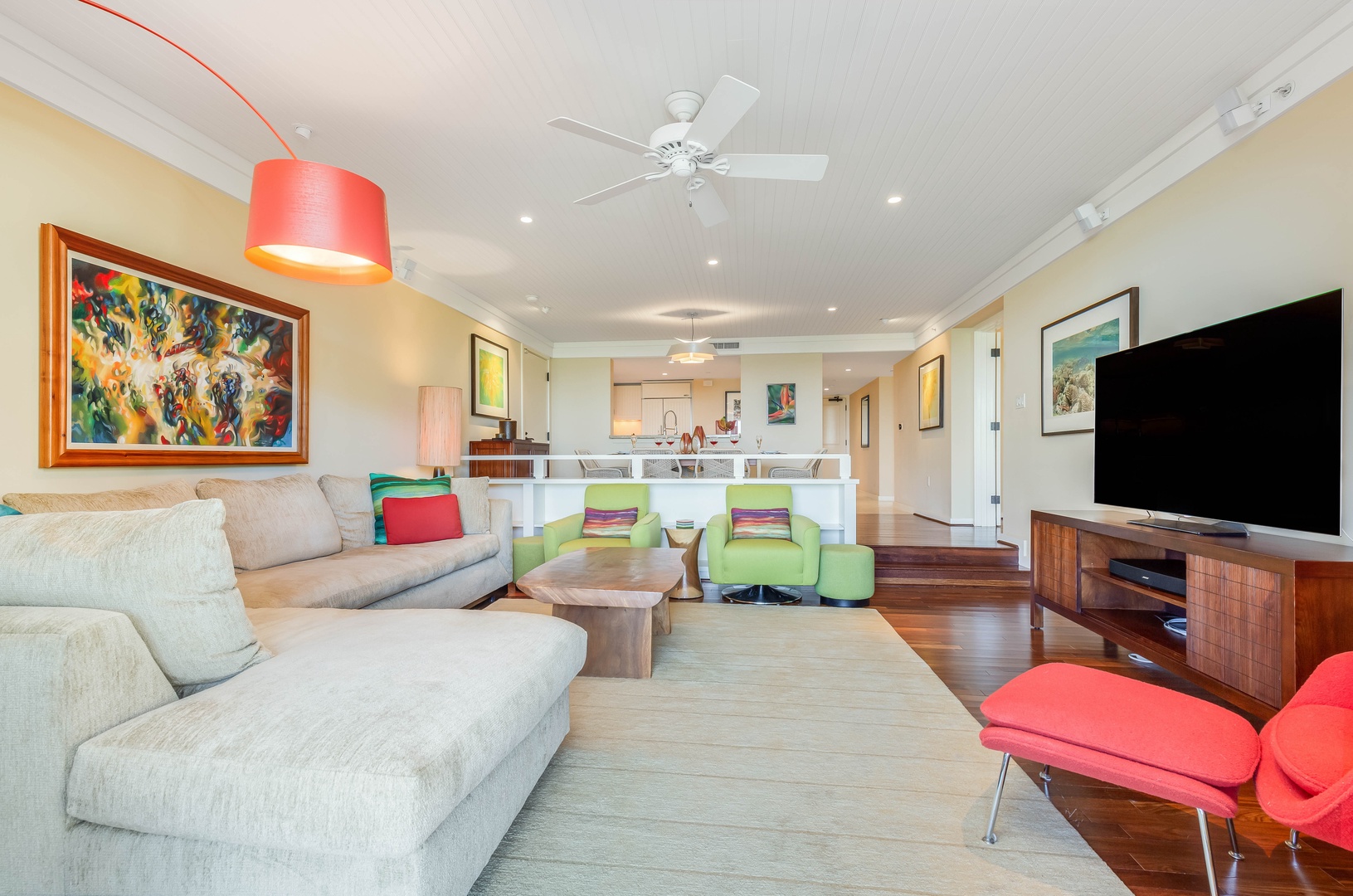 Kahuku Vacation Rentals, Turtle Bay Villas 116 - Open-concept living area
