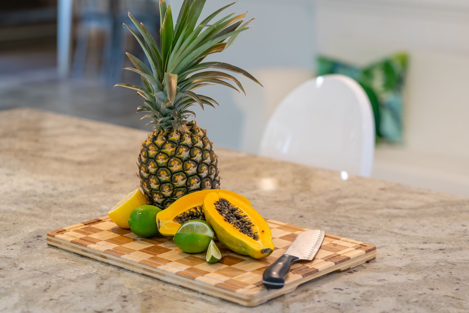 Honolulu Vacation Rentals, Ho'okipa Villa - Fresh tropical fruit awaits you in your well-appointed kitchen—perfect for starting your mornings with vibrant island flavors and easy, breezy vacation vibes.