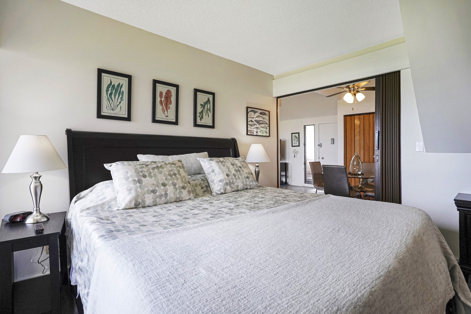 Princeville Vacation Rentals, Sealodge Villa H5 - King-size bed in the primary bedroom