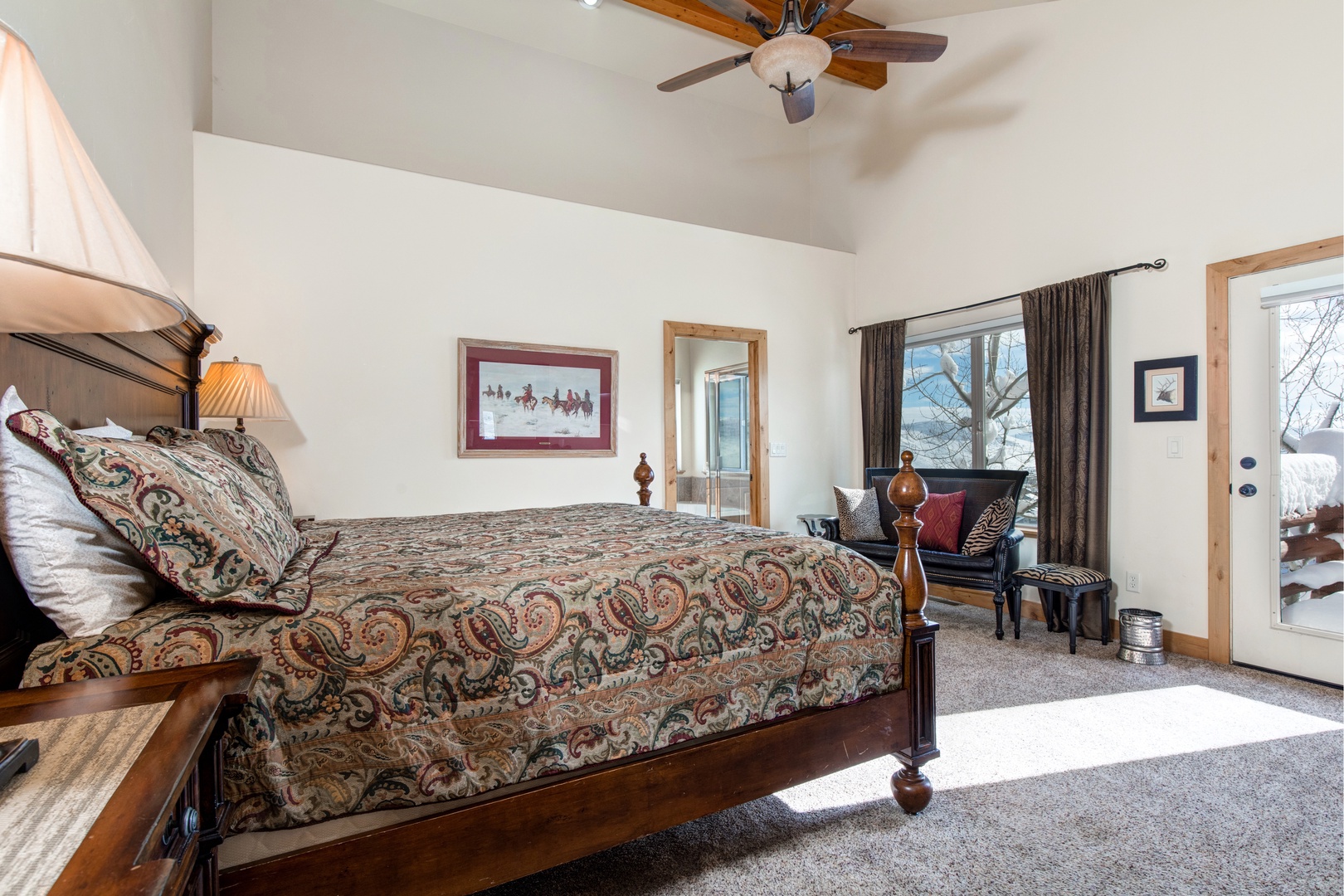 Park City Vacation Rentals, Cedar Ridge Townhouse - Master Bedroom with king bed and ensuite bathroom