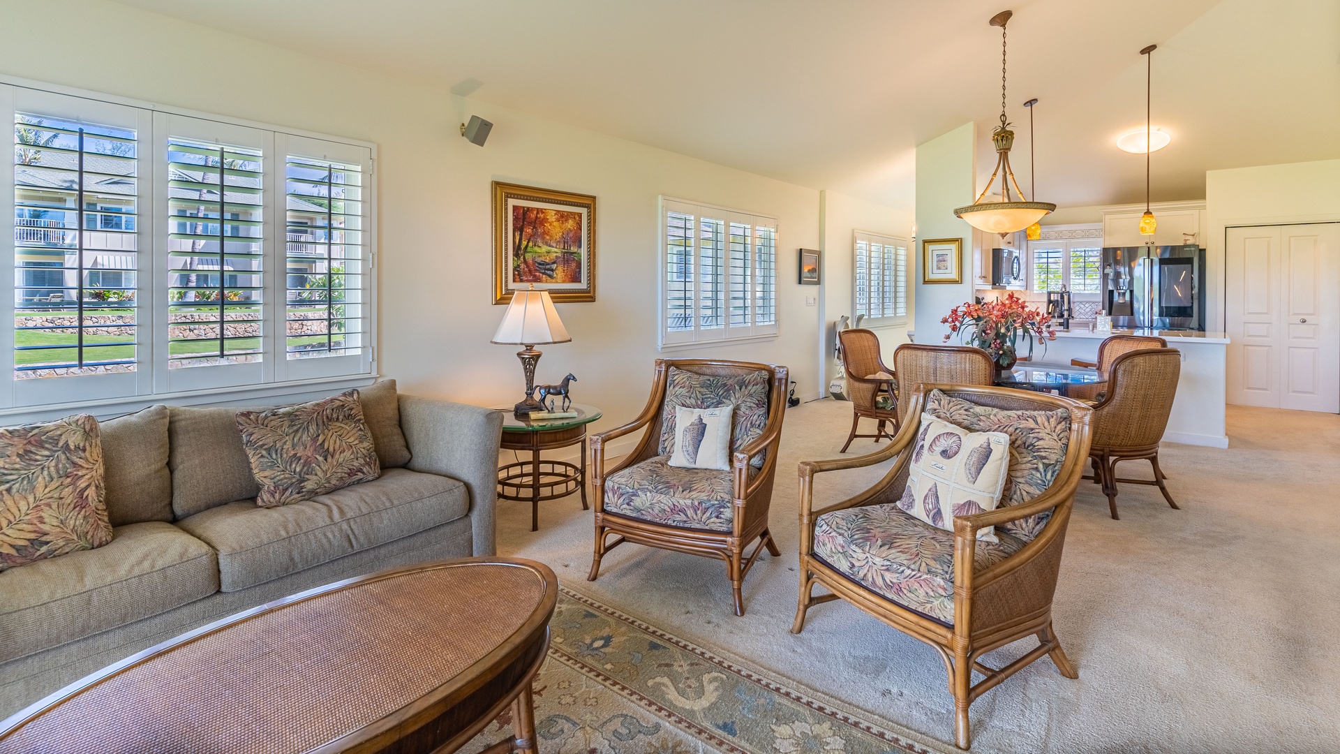 Kapolei Vacation Rentals, Kai Lani 20C - Sink in to the comfortable living area furnishings and rest on your vacation.