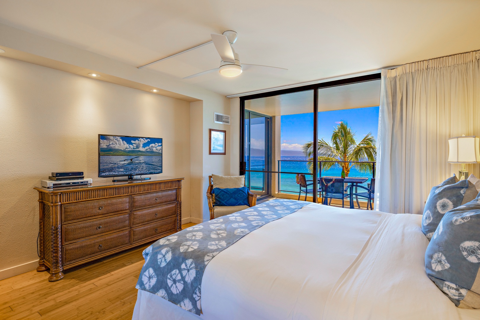 Lahaina Vacation Rentals, Mahana 608 - Relax and unwind with breathtaking ocean views right from your king-sizedbed.