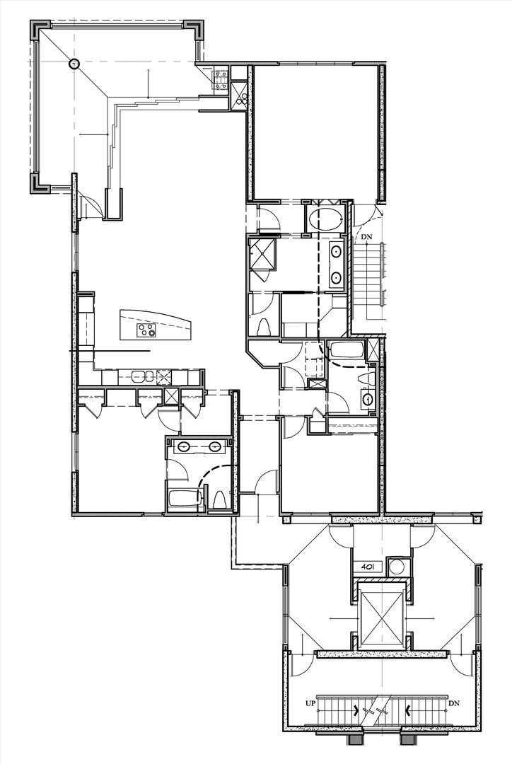 Wailea Vacation Rentals, Blue Ocean Suite H401 at Wailea Beach Villas* - H401 Architectural Floor Plans