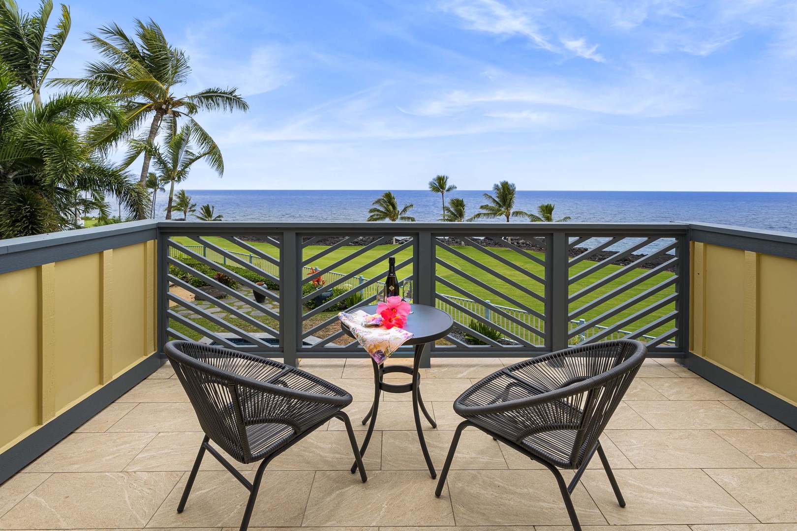Kailua Kona Vacation Rentals, Holua Kai #20 - Primary Lanai with mesmerizing views