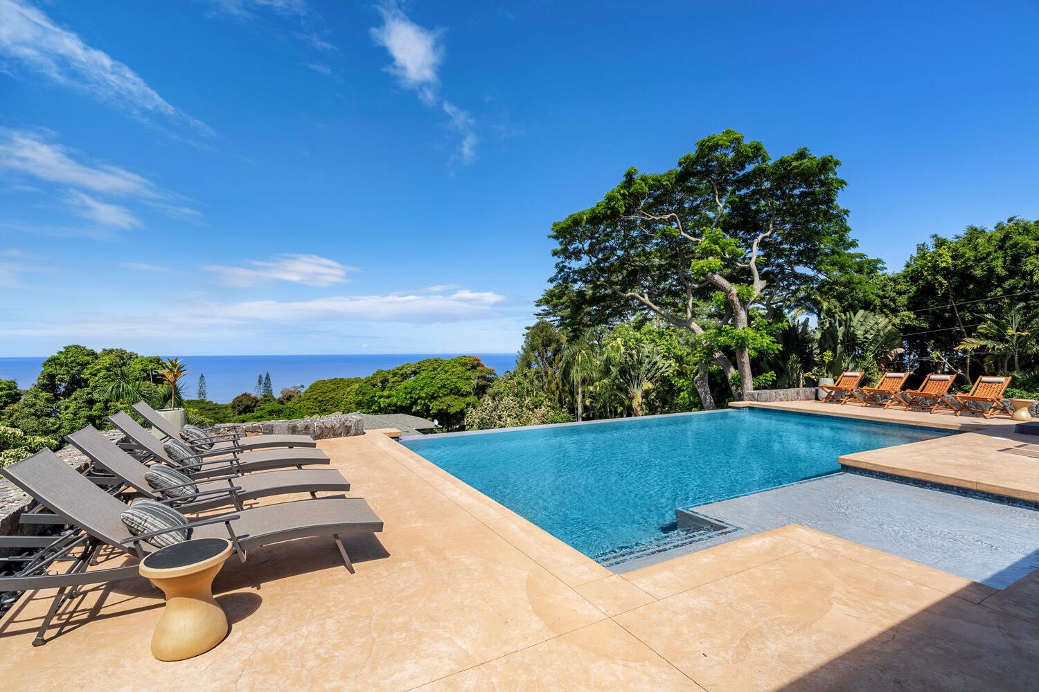 Kailua-Kona Vacation Rentals, Hale Joli - Panoramic views by the pool.