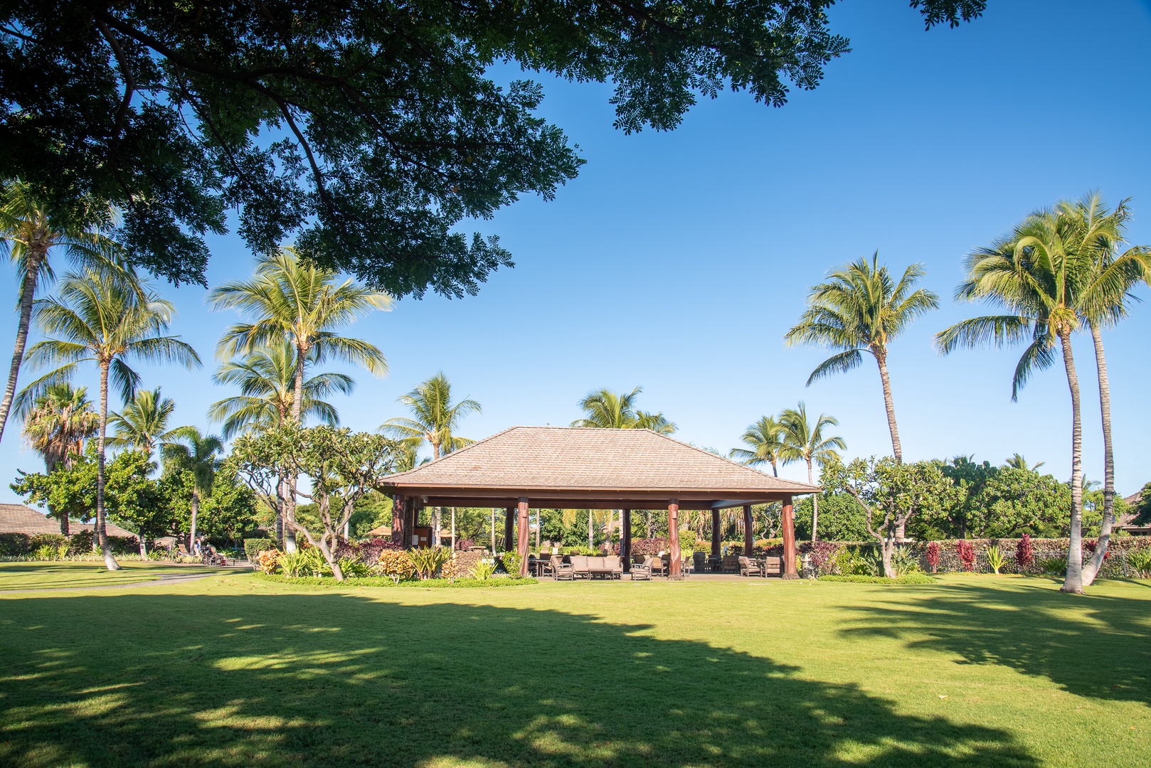 Kamuela Vacation Rentals, Kulalani 1701 at Mauna Lani - Enjoy a Meal at the Spacious Dining Pavilion by the Pool!
