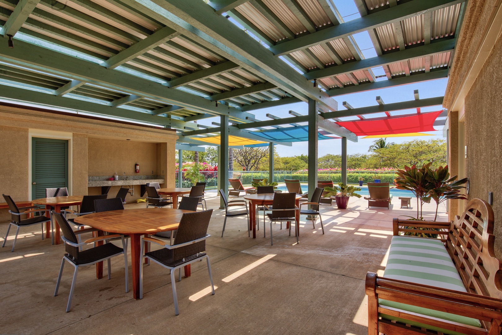 Kamuela Vacation Rentals, Kumulani I-1 - There are additional BBQ's here for your use as well as seating areas and restrooms.