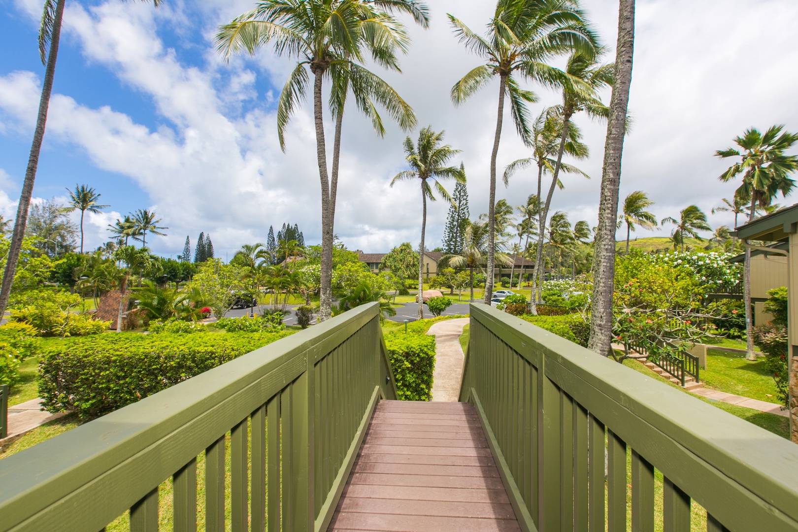 Kahuku Vacation Rentals, Ilima West Kuilima Estates #18 at Turtle Bay - Entry access way to the upper level.