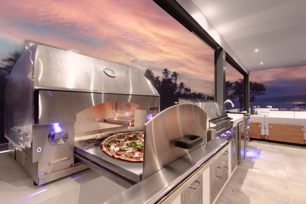 Kamuela Vacation Rentals, 5BD Estate Home at Puako Bay (P50) - Dedicated pizza oven on the lanai, perfectly completes your luxury outdoor kitchen.