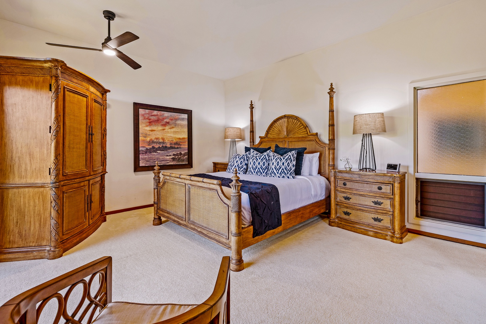 Lahaina Vacation Rentals, Kapalua Ridge 2321 - The primary suite at Kapalua Ridge 2321 features a king bed, chic decor, and calming island tones.