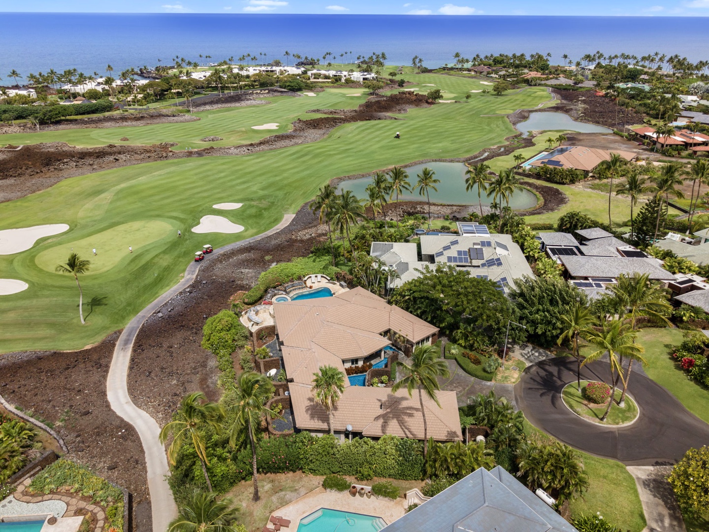 Kamuela Vacation Rentals, Hale Konane - Enjoy a premier location along the fairway, where panoramic golf views define the landscape.