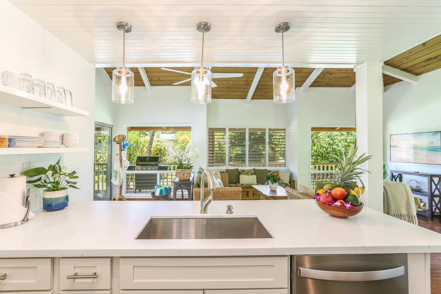 Hanalei Vacation Rentals, Hallor House TVNC #5147 - Beautiful kitchen