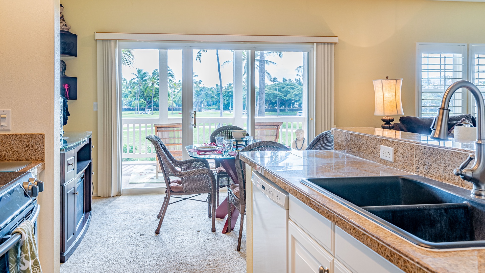 Kapolei Vacation Rentals, Coconut Plantation 1086-4 - Incredible views of swaying palm trees from the lanai.