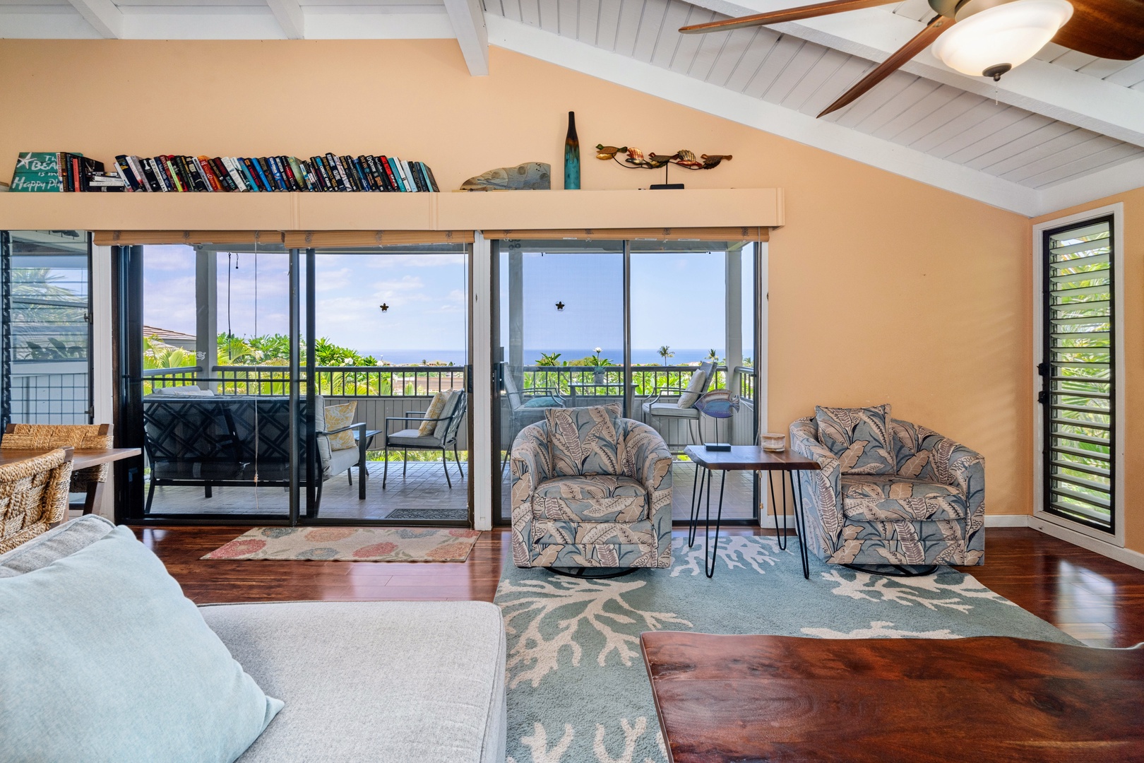 Kihei Vacation Rentals, Wailea Ekolu 204 - Read the afternoon away in the armchairs, ocean on the other side of the glass.