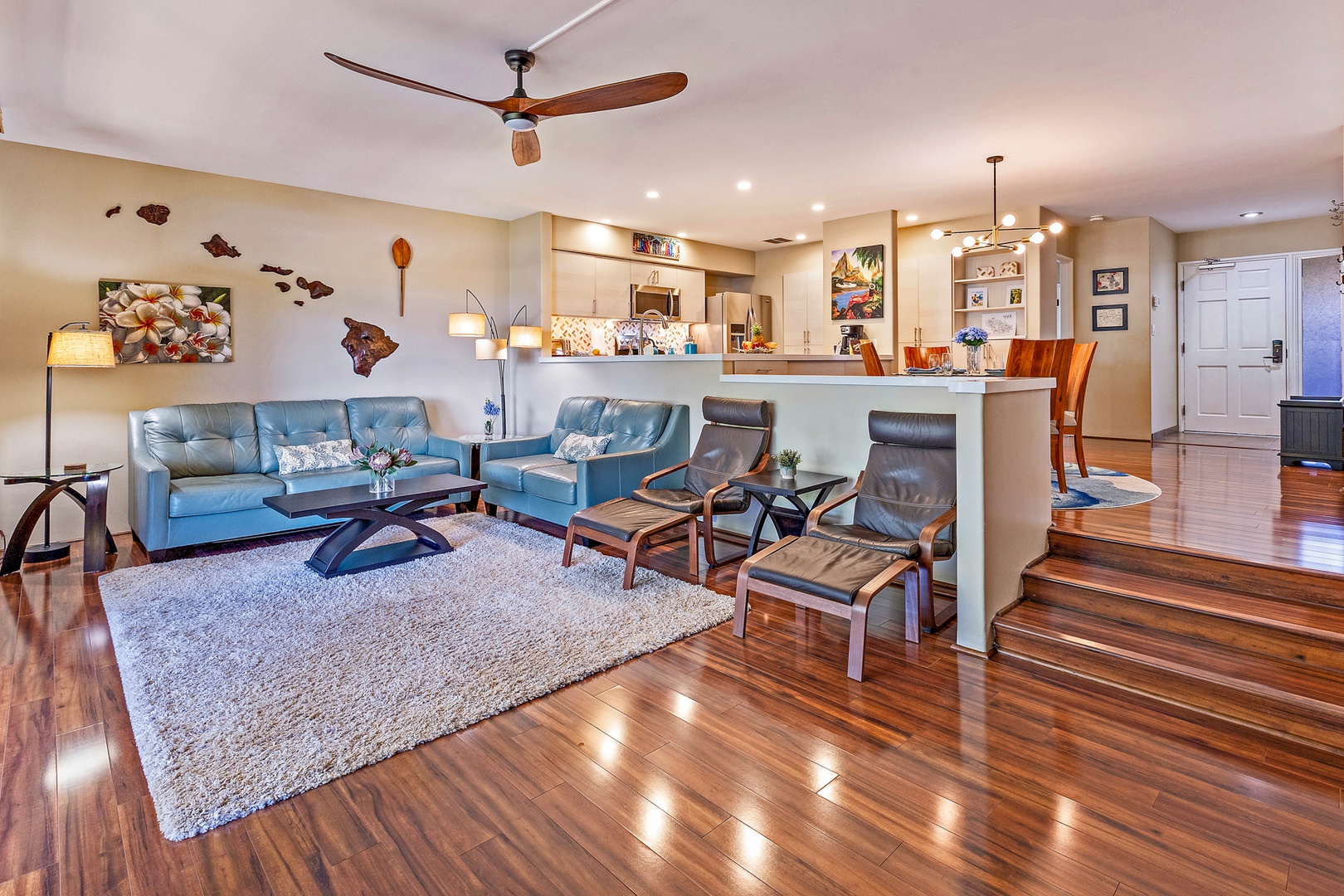 Lahaina Vacation Rentals, Kaanapali Royal Q-202 - Spacious open-concept living and dining area, perfect for family gatherings.