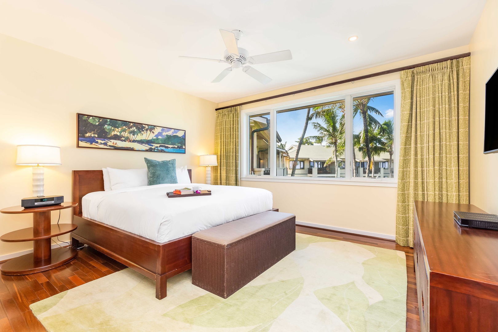 Kahuku Vacation Rentals, Turtle Bay Villas 313 - Master bedroom with Ocean view has a king bed