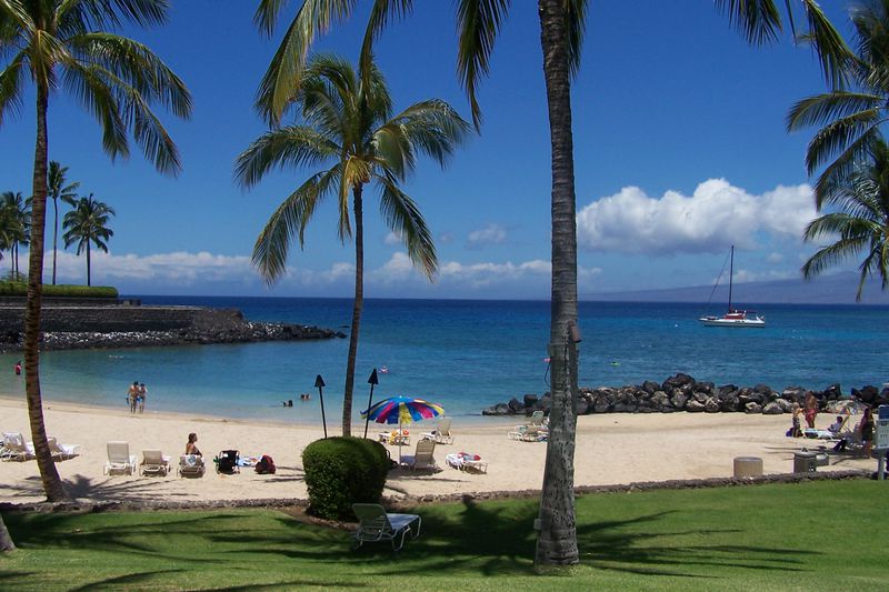 Kamuela Vacation Rentals, Mauna Lani Point E105 - Enjoy relaxing in the sun or shade or have lunch at Napua.