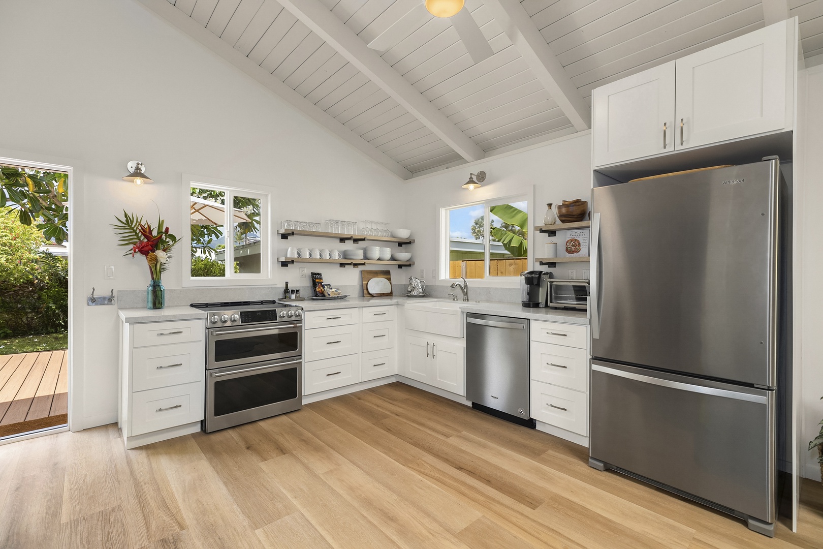 Kailua Vacation Rentals, Ranch Beach Estate - Back House Kitchen