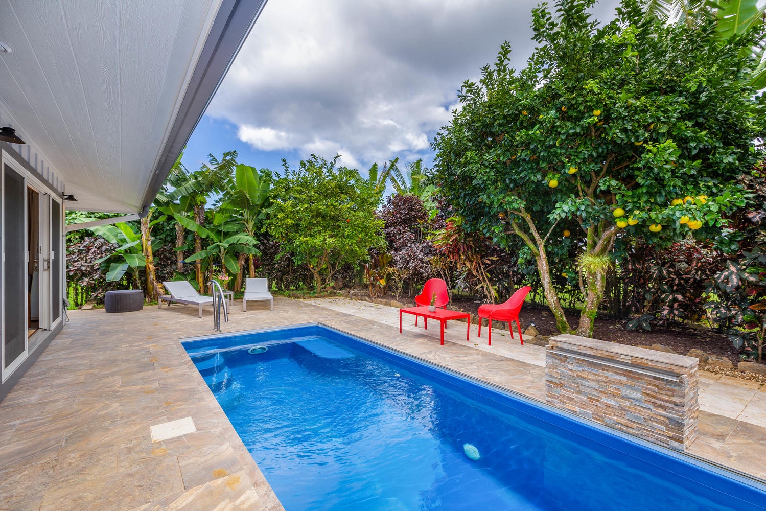 Princeville Vacation Rentals, Makana Lei - Cool down in the private pool or relax poolside!