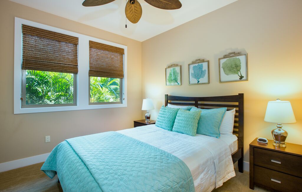 Kamuela Vacation Rentals, Mauna Lani KaMilo Home (424) - Third bedroom, with a queen bed.