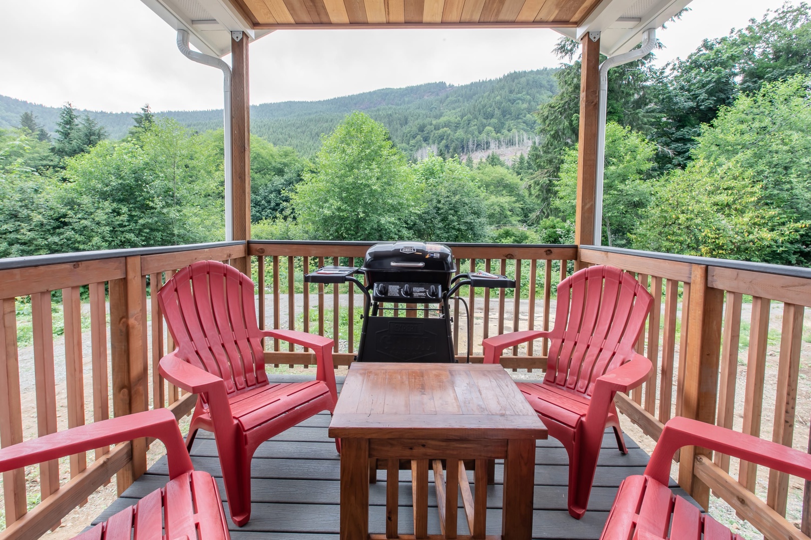 Nehalem Vacation Rentals, Nehalem Coastal Oasis - Patio/BBQ area on the front deck to grill some steak