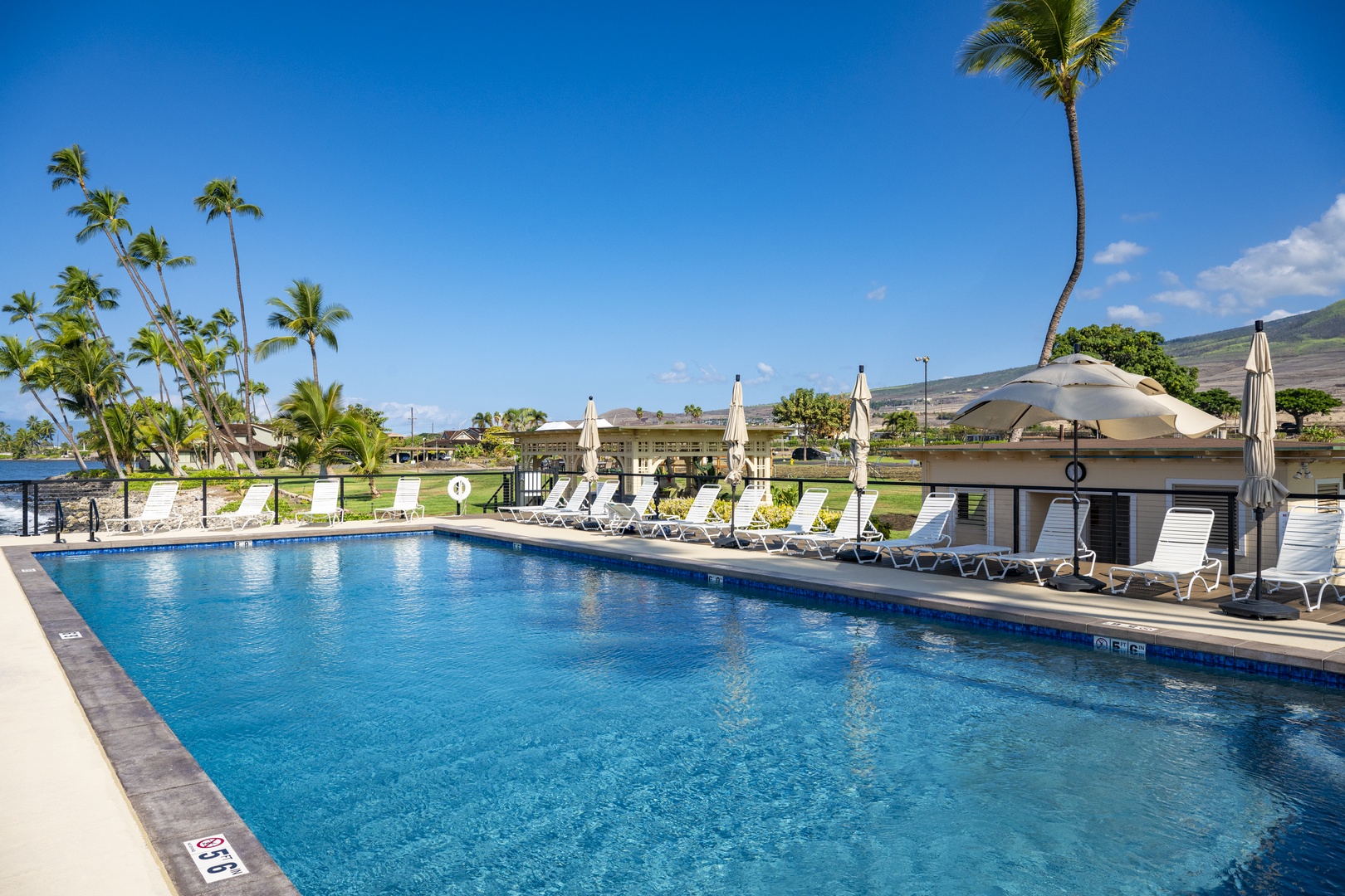 Lahaina Vacation Rentals, Puamana 240-3 - The community pool in Puamana, great for swimming laps or soaking up the sun.
