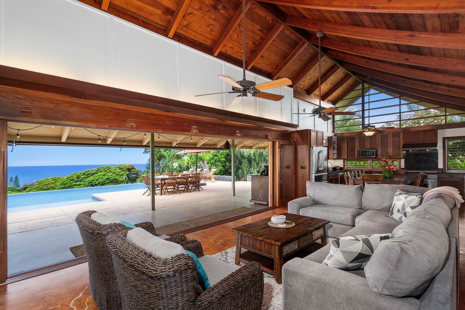 Kailua-Kona Vacation Rentals, Hale Joli - Relax with a good book and a view on this comfy couch.