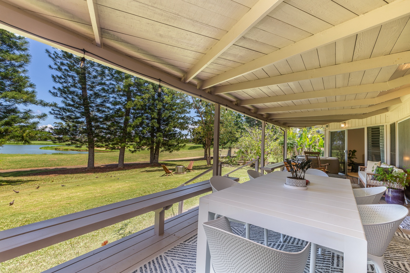 Princeville Vacation Rentals, Wai Puna - Outdoor covered area if you fancy to dine outside