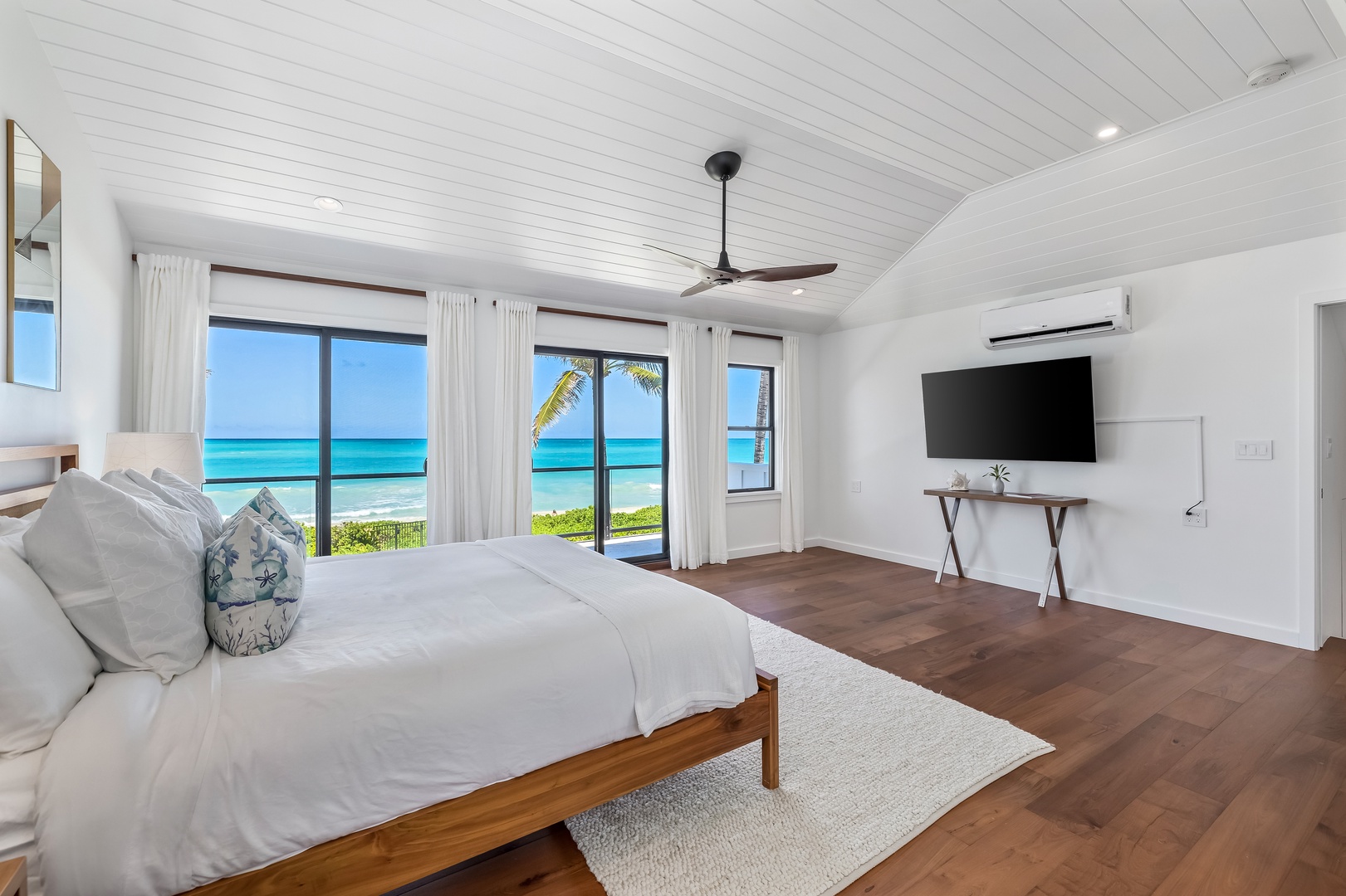 Kailua Vacation Rentals, Kailua Beach Villa - Primary suite boasts its private balcony.