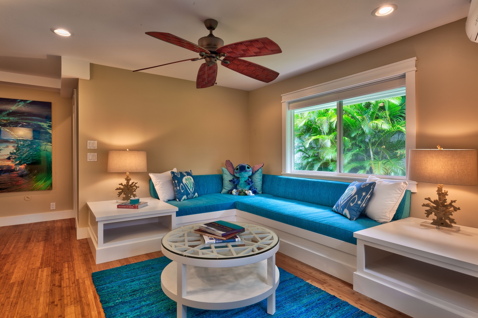 Kailua Vacation Rentals, Maluhia - The lush, tropical surroundings of Maluhia’s pool (just outside the window) and waterfall give guests the sense of having stumbled upon a hidden lagoon