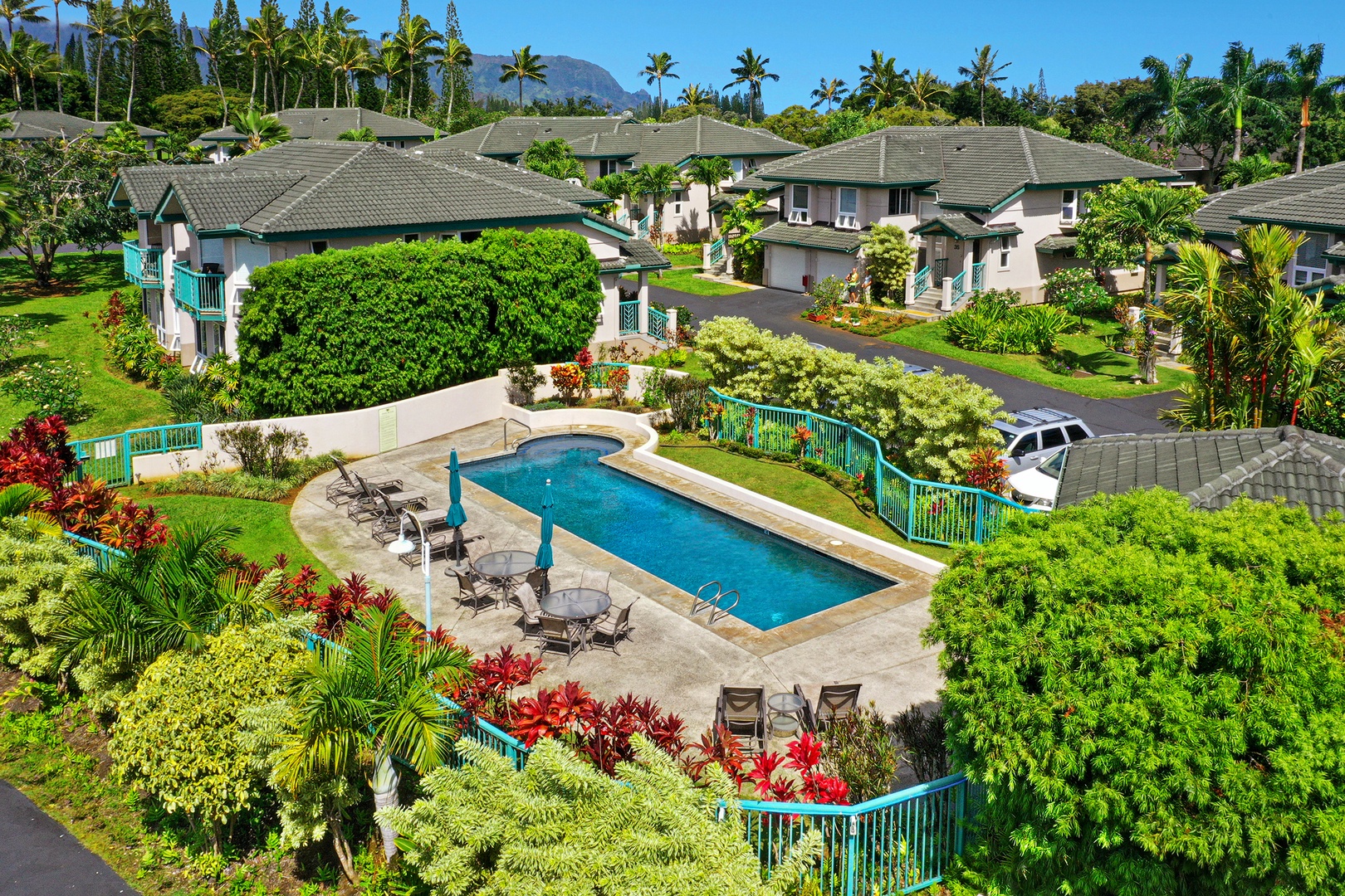 Princeville Vacation Rentals, Villas on the Prince #28 - Take a refreshing dip in the community pool or soak up the sun poolside