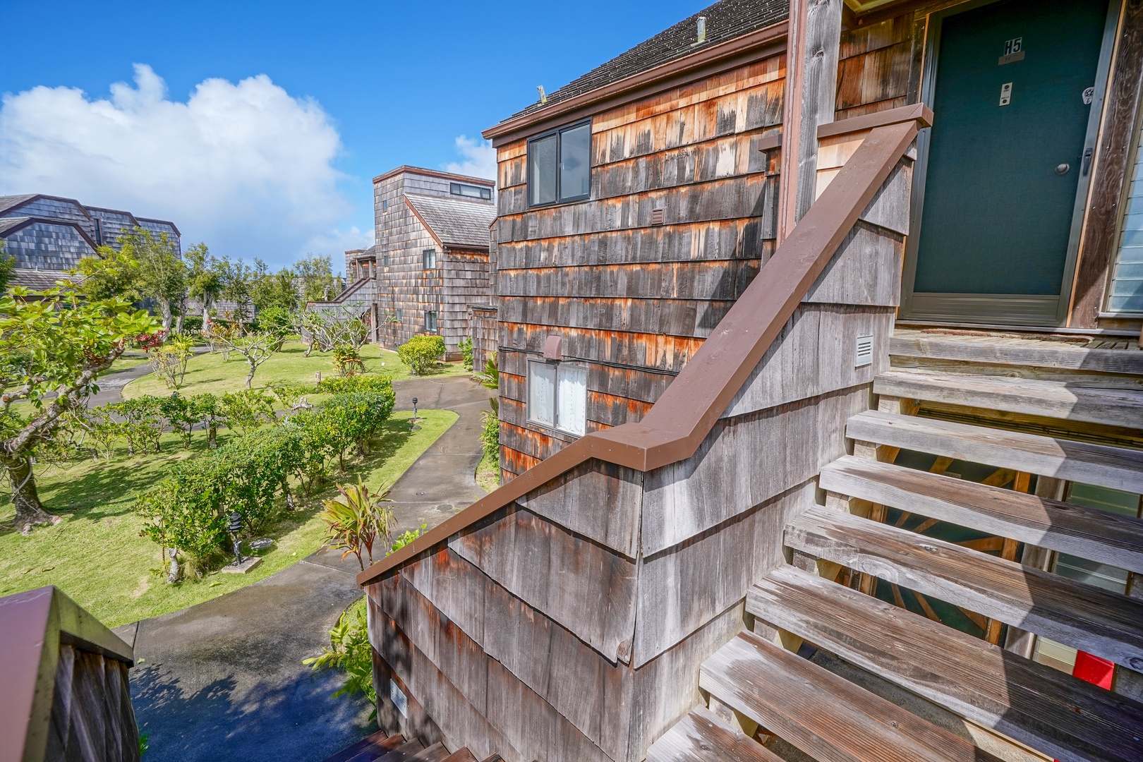 Princeville Vacation Rentals, Sealodge Villa H5 - Steps leading to the condo