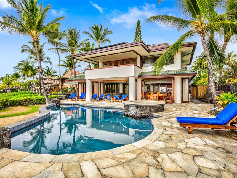 Kailua Kona Vacation Rentals, Blue Water - This luxury, 2-story oceanfront estate on Big Island boasts one of the best locations on the entire Kona coast