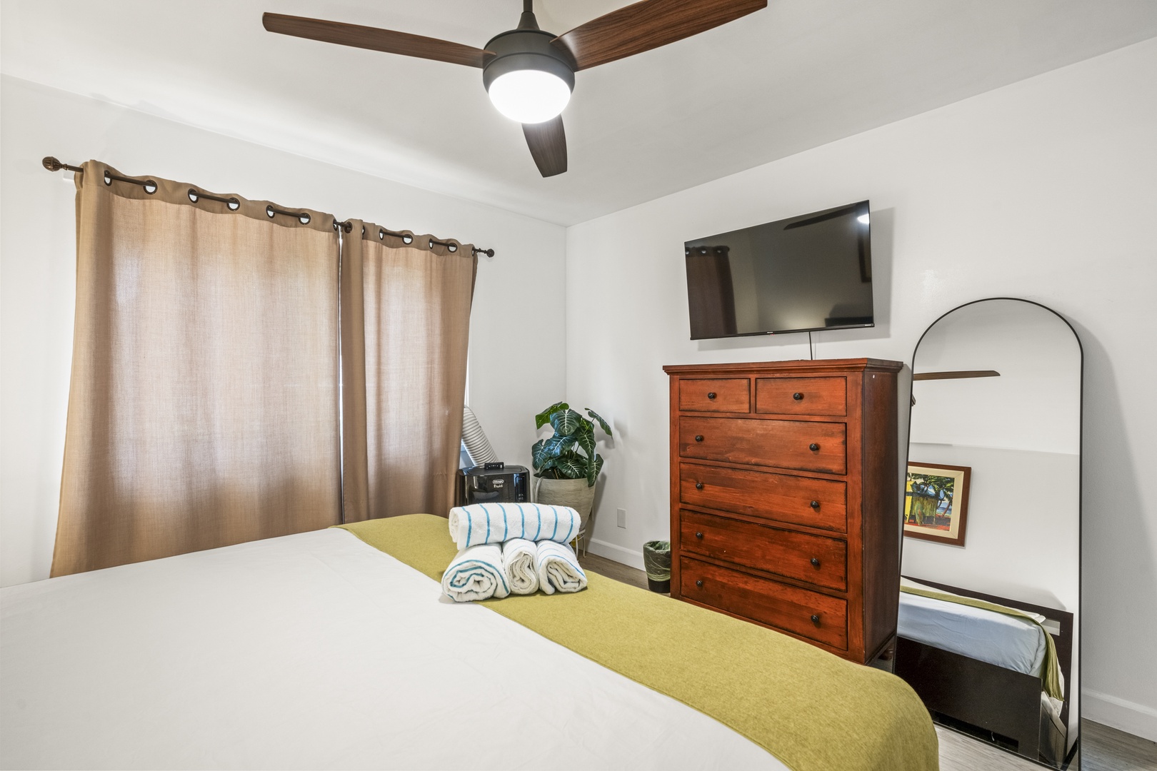Kihei Vacation Rentals, Koa Resort 1B - The bedroom has a TV and a full dresser alongside the king bed, so you can settle in and actually stay a while.