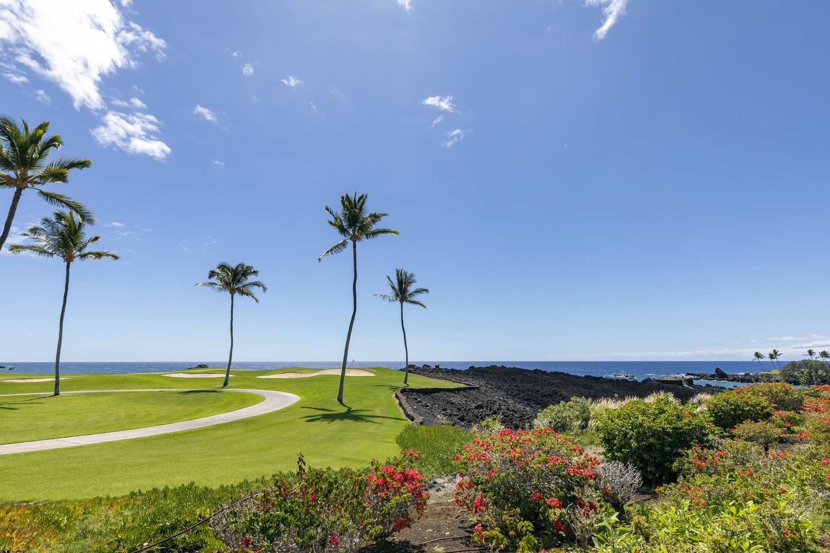Kamuela Vacation Rentals, Mauna Lani Point E105 - Views galore of the coast from this property.