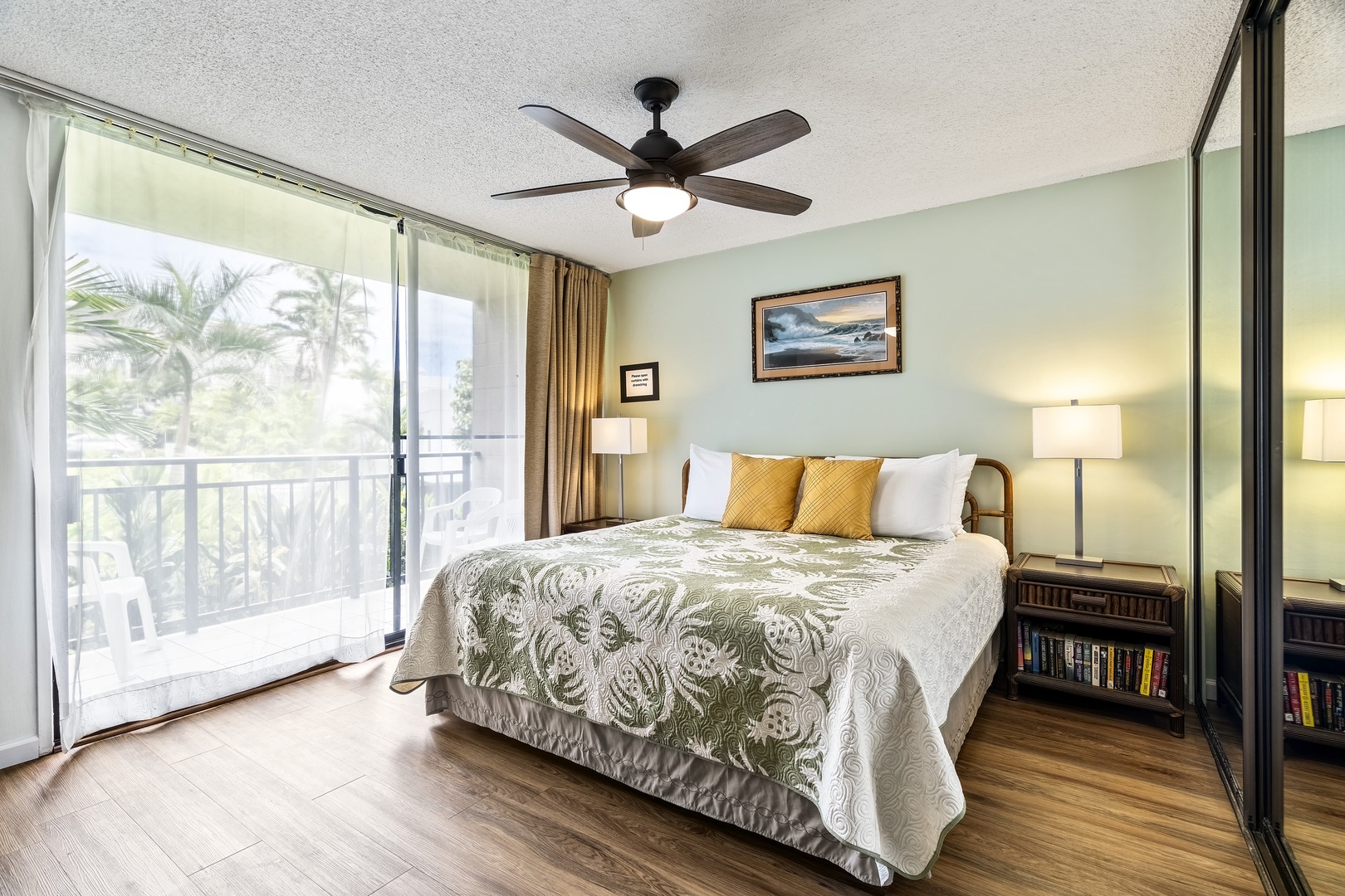 Kailua Kona Vacation Rentals, Kona Makai 3102 - Tranquil, bedroom with A/C and smart TV