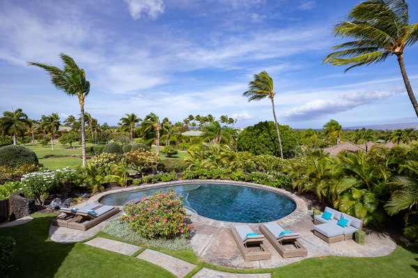 Kamuela Vacation Rentals, Canoe House & Beach Walker at Champion Ridge - Take a refreshing dip in the pool.