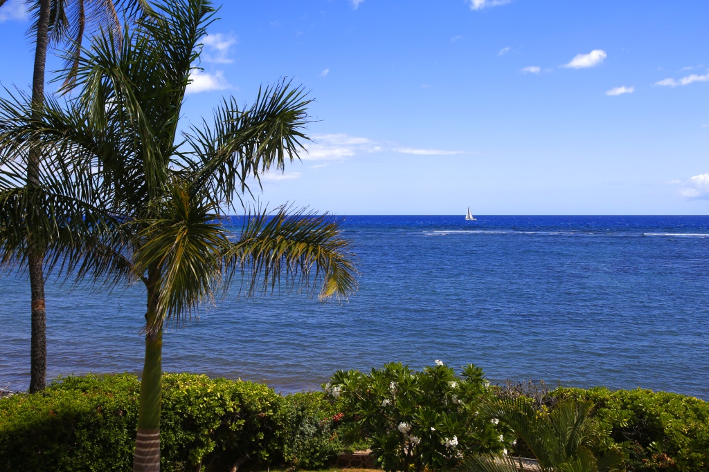 Lahaina Vacation Rentals, Blue Sky Villa* - South view on a sunny day.