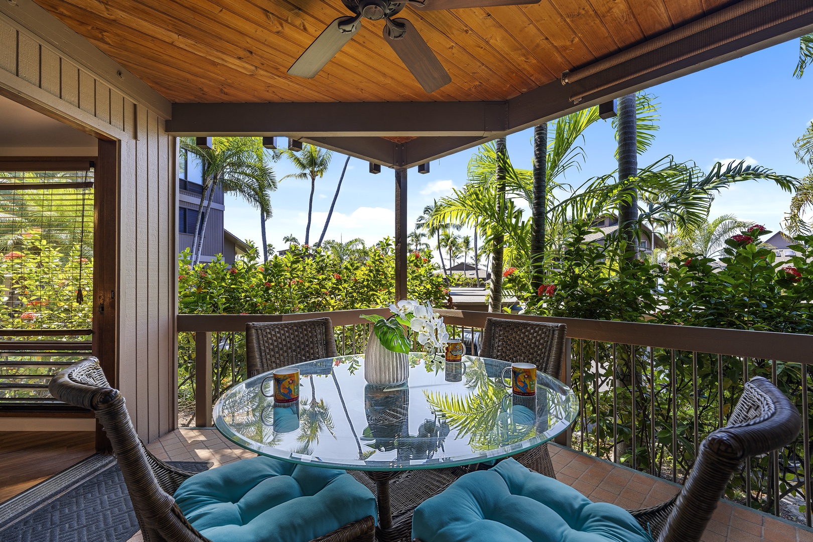 Kailua Kona Vacation Rentals, Kanaloa at Kona 1302 - Small ocean view from the Primary Lanai!