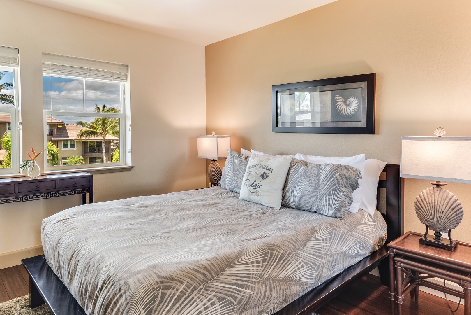 Waikoloa Vacation Rentals, 3BD Hali'i Kai (12G) at Waikoloa Resort - Upstairs guest bedroom 2 w/ queen size bed