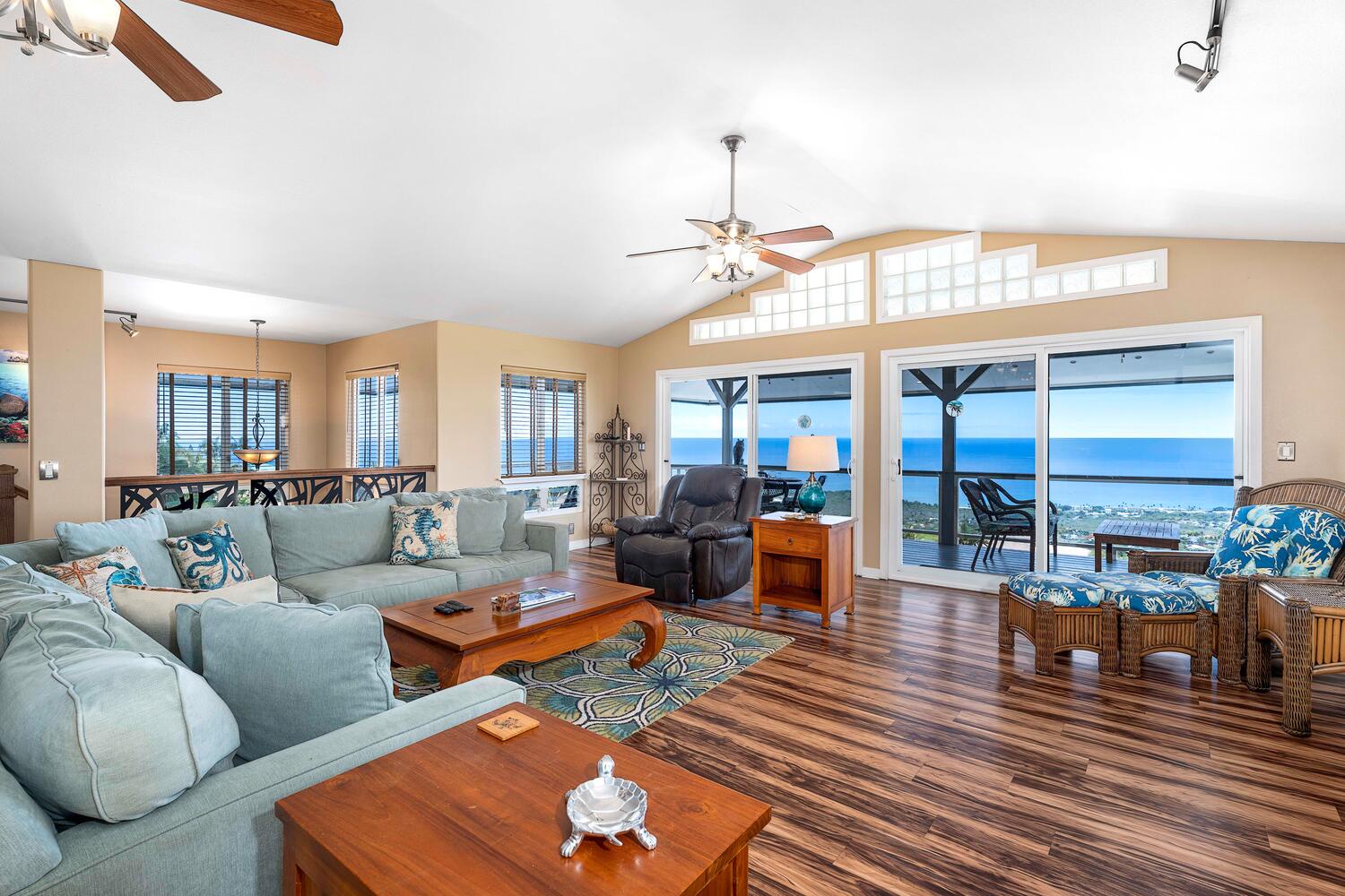 Kailua Kona Vacation Rentals, Honu O Kai (Turtle of the Sea) - Savor the ocean views from almost every room of your home away from home.