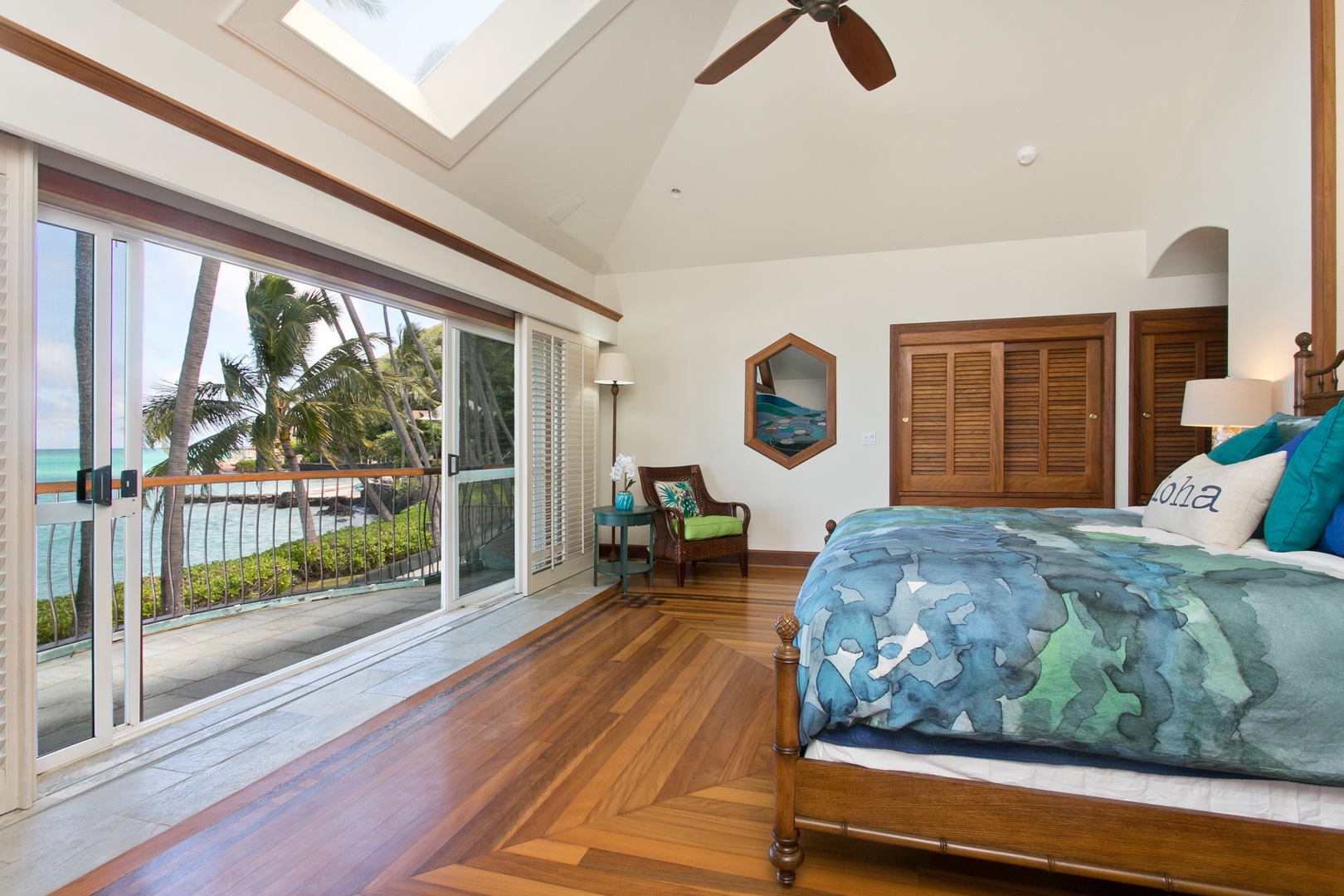 Kailua Vacation Rentals, Hale Melia* - Spacious and airy bedroom for a restful retreat.