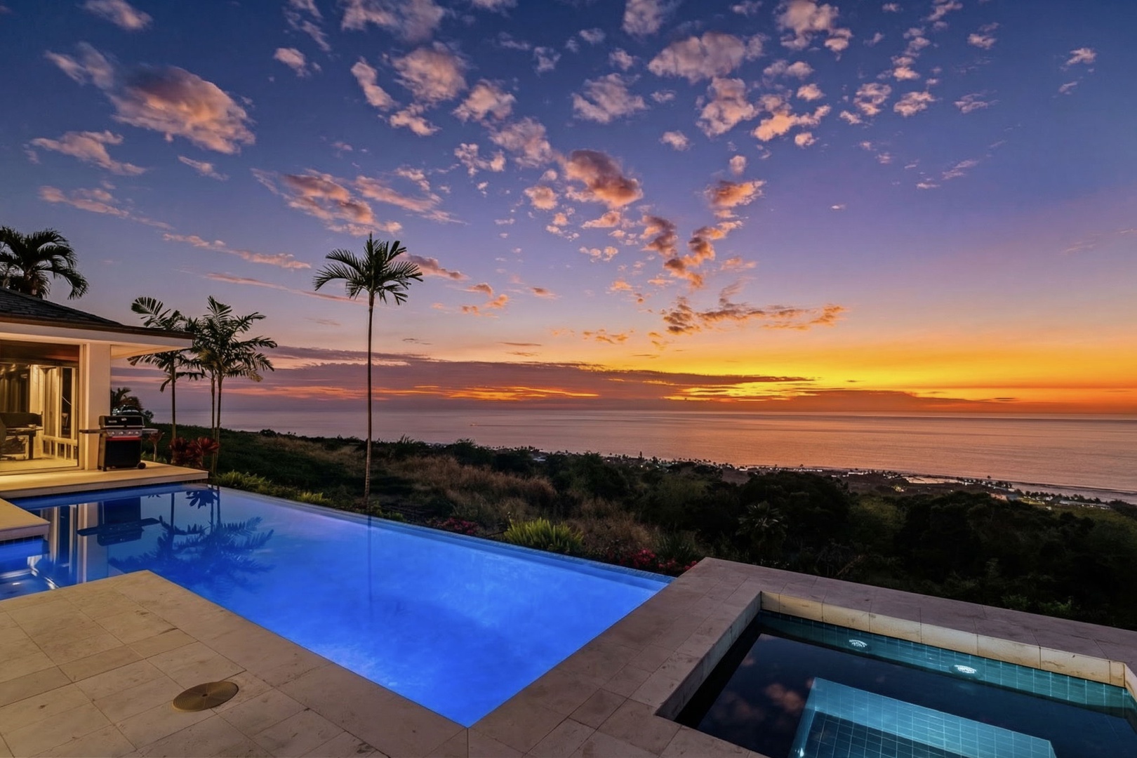 Kailua Kona Vacation Rentals, Hale Nai'a - End your day with a swim and sunset views from the infinity pool overlooking the Kona Coast.