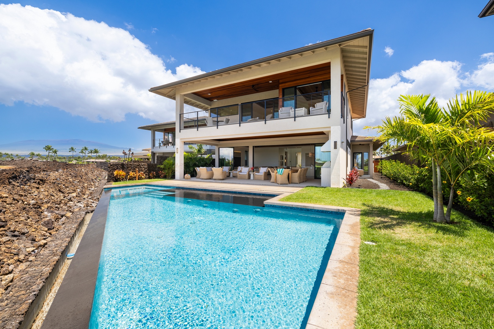 Kamuela Vacation Rentals, 6BD Mauna Lani Lux Golf Estate (5) at One Ocean - The private pool offers a tranquil setting to relax and enjoy the island sunshine.
