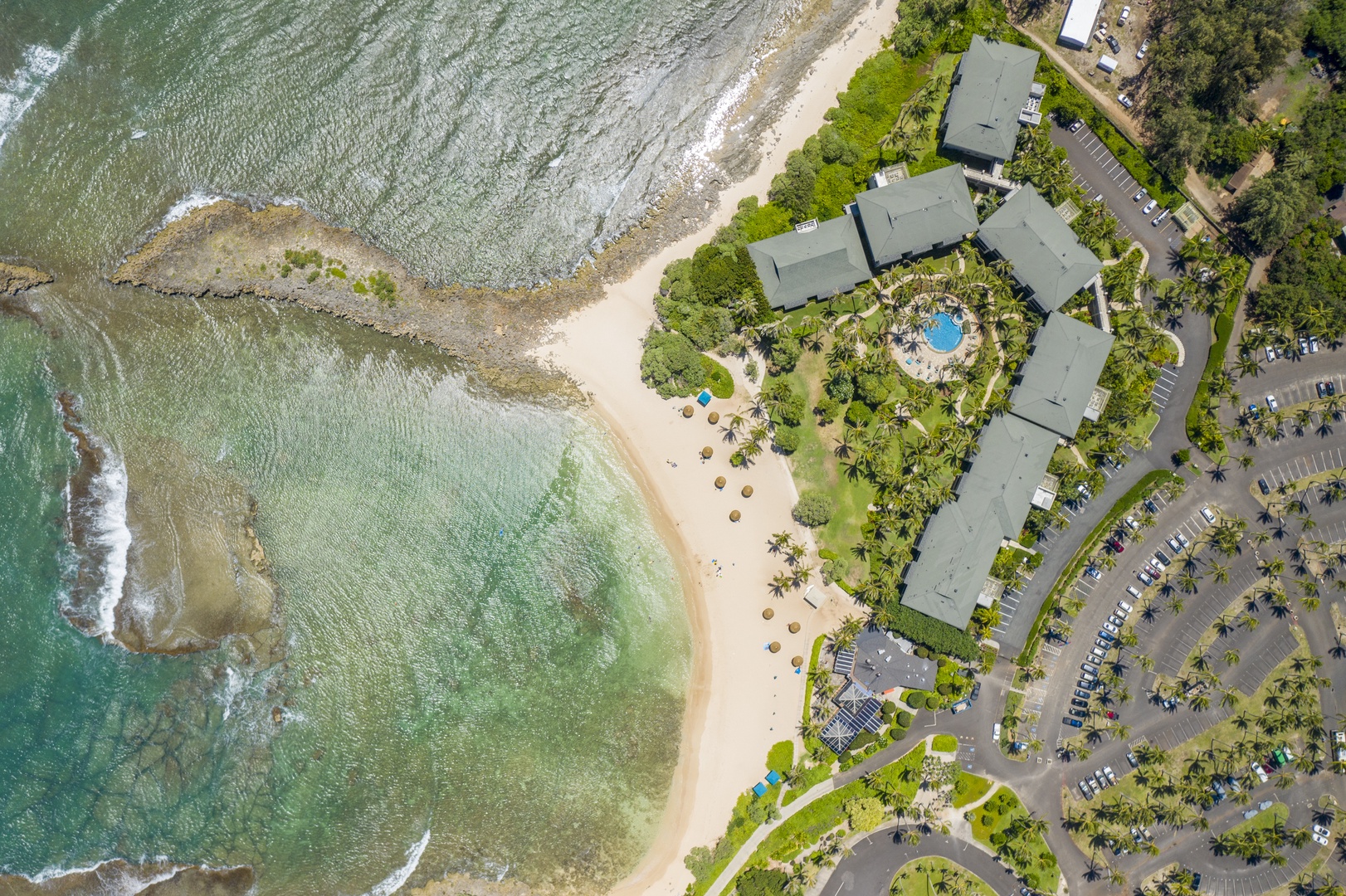 Kahuku Vacation Rentals, Turtle Bay Villas 205 - Aerial View