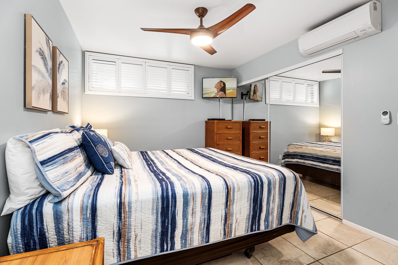 Kailua Kona Vacation Rentals, Sea Village 1105 - Wake up to soft coastal light in the spacious primary suite with upgraded comfort.
