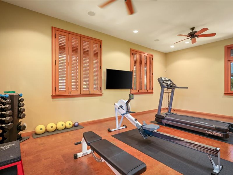 Kamuela Vacation Rentals, 5BD Estate Home at Mauna Kea Resort - Fitness room