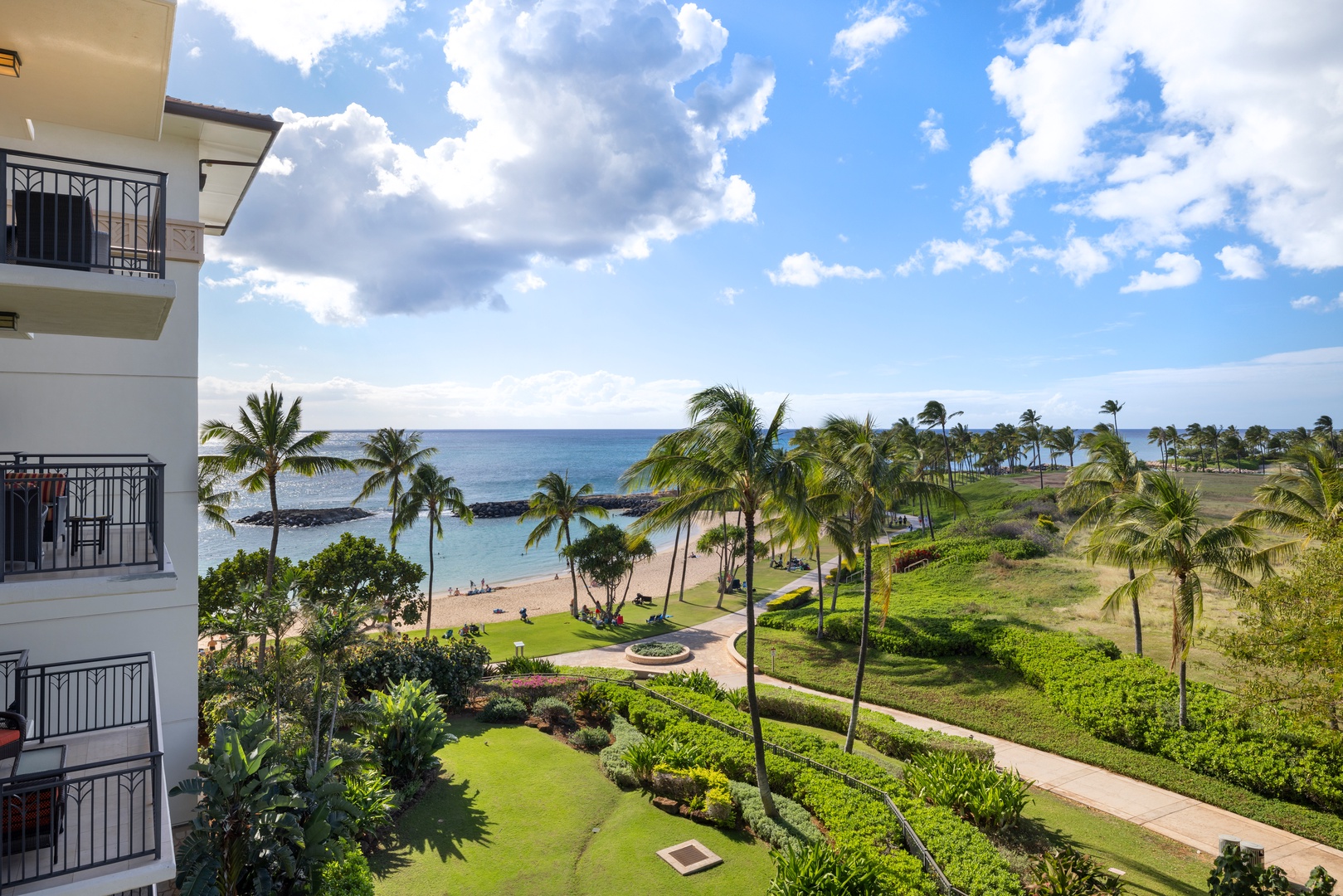 Kapolei Vacation Rentals, Ko Olina Beach Villas B506 - The sandy beaches and green grass at lagoon 2.